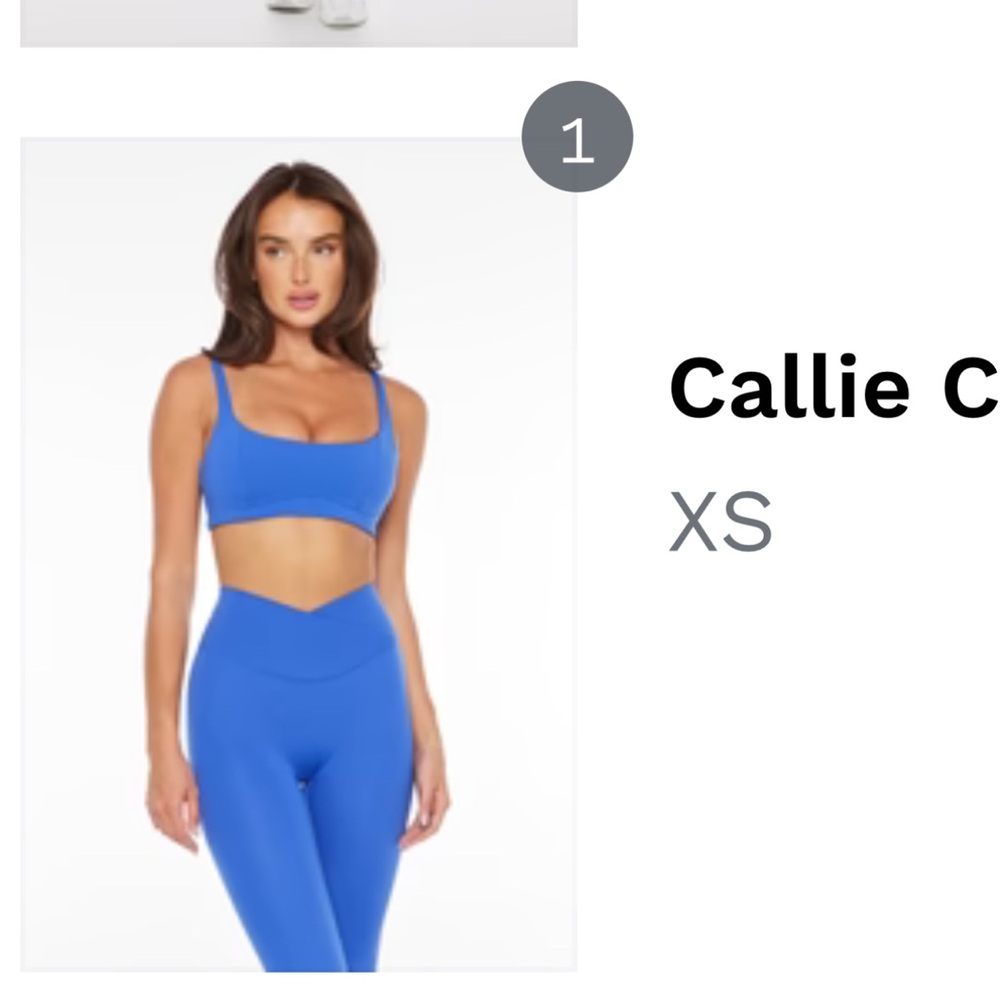 Crop Shop Boutique Callie crop blue bra